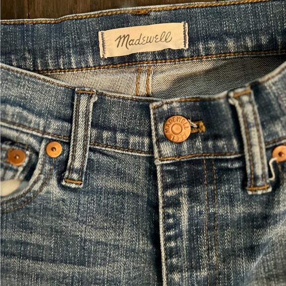 MADEWELL 9" High Rise Skinny Jeans Rip and Repair Edition Blue Denim Jeans Sz 27 - Picture 9 of 13